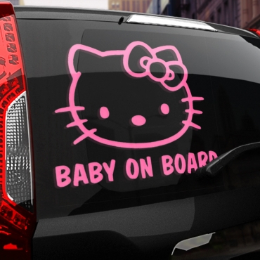 Наклейка Baby on board (kitty)