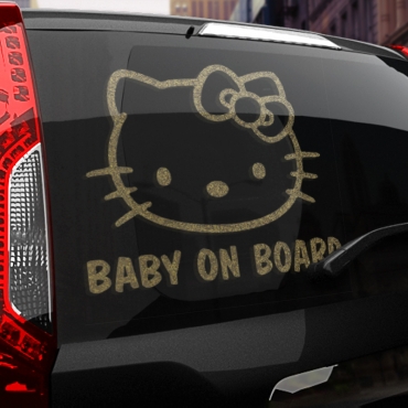 Наклейка Baby on board (kitty)