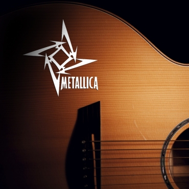 Наклейка logo metallica на гитару