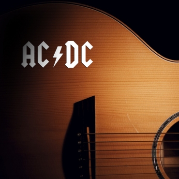 Наклейка AC/DC на гитару