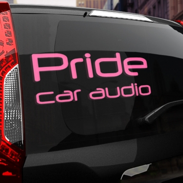 Наклейка PRIDE car audio