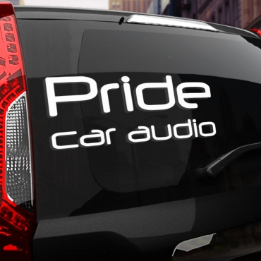 Наклейка PRIDE car audio