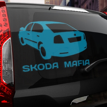 Наклейка SKODA МАФИЯ