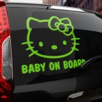 Наклейка Baby on board (kitty)