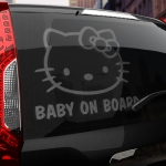 Наклейка Baby on board (kitty)