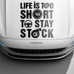 Наклейка Life is too short to stay stock