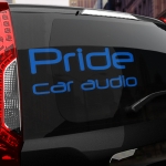 Наклейка PRIDE car audio